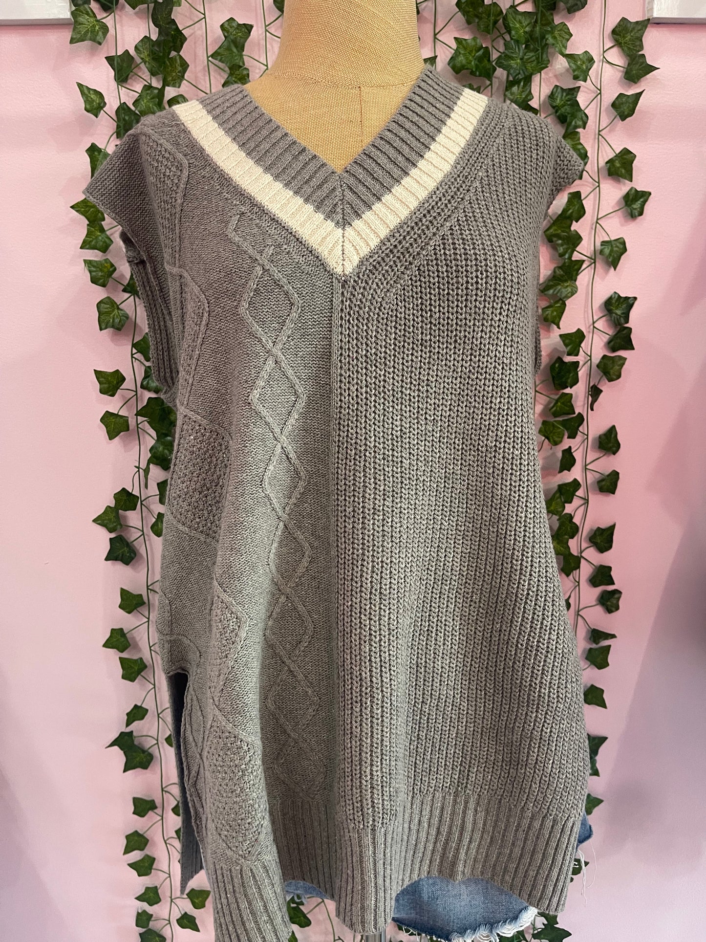 Heather Grey Sweater Vest