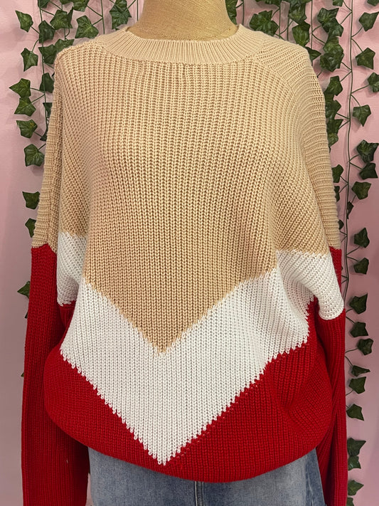Red White Stripe Sweater